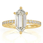 2.37ct Hexagon Cut Diamond Engagement Ring