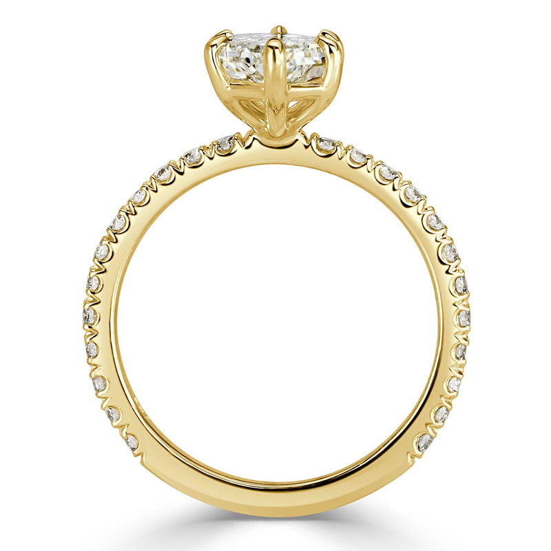 2.37ct Hexagon Cut Diamond Engagement Ring