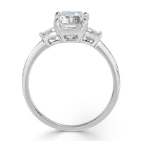 2.69ct Emerald Cut Diamond Three-Stone Engagement Ring