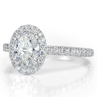 1.48ct Oval Cut Diamond Engagement Ring in Platinum