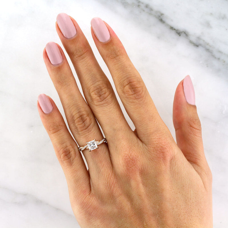 1.44ct Princess Cut Diamond Engagement Ring