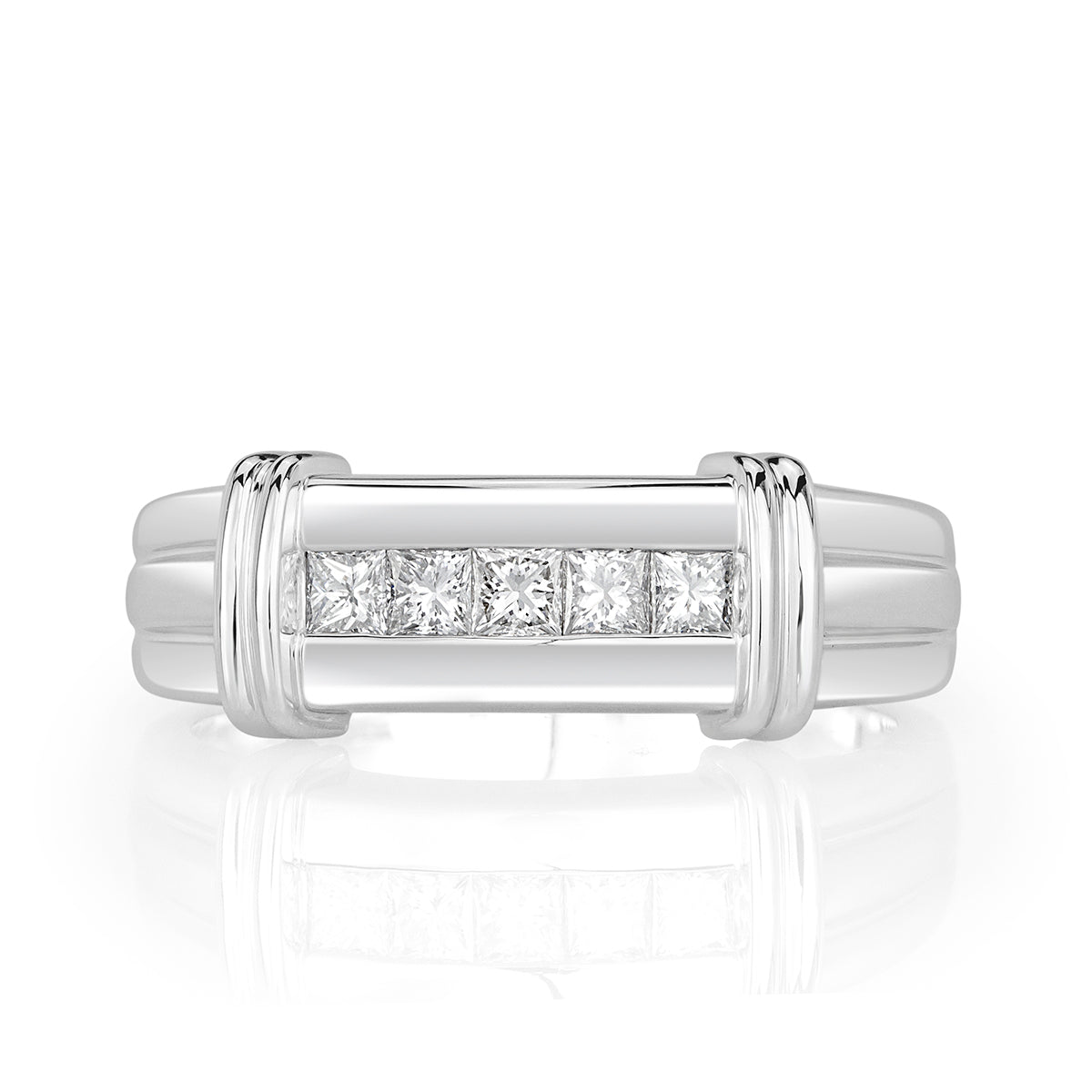 0.55ct Princess Cut Diamond Men's Wedding Band