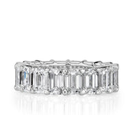 9.09ct Emerald Cut Diamond Eternity Band in Platinum