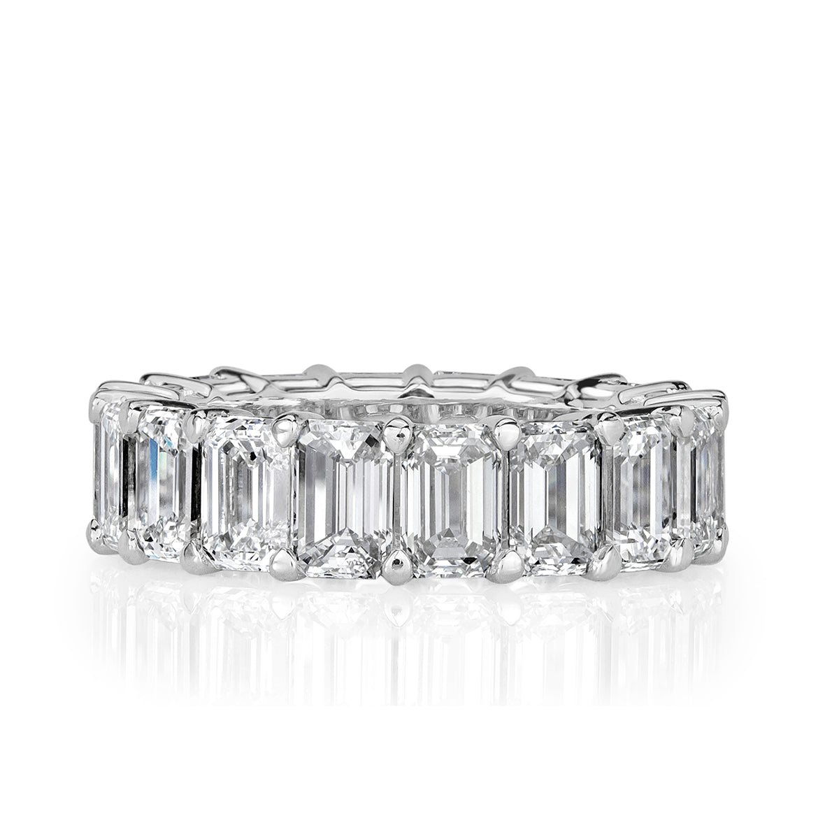 9.09ct Emerald Cut Diamond Eternity Band in Platinum