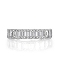 1.42ct Emerald Cut Diamond Wedding Band