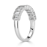 1.42ct Emerald Cut Diamond Wedding Band