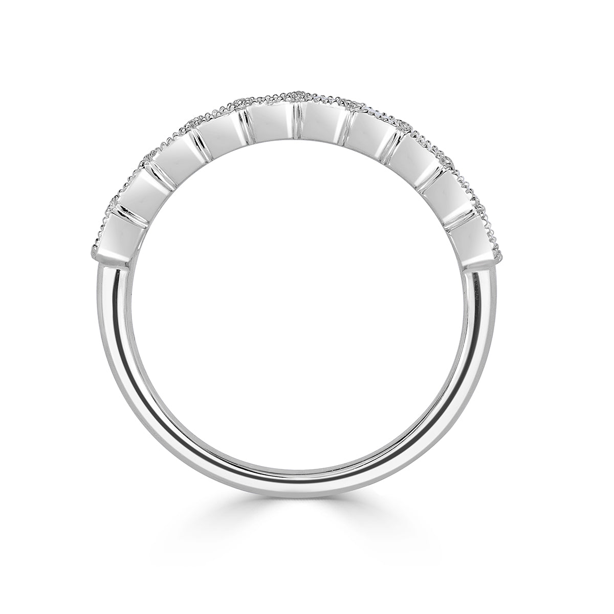 1.42ct Emerald Cut Diamond Wedding Band