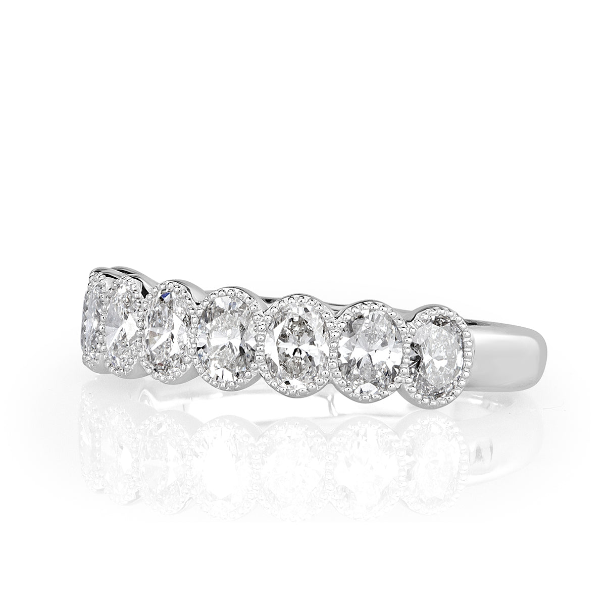 1.26ct Oval Cut Diamond Wedding Band