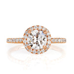 1.75ct Old Mine Cut Diamond Engagement Ring