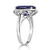 4.87ct Oval Cut Violet Lolite and Diamond Ring
