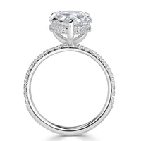 4.80ct Pear Shaped Diamond Engagement Ring