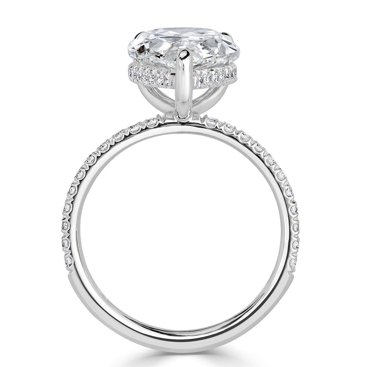 4.80ct Pear Shaped Diamond Engagement Ring