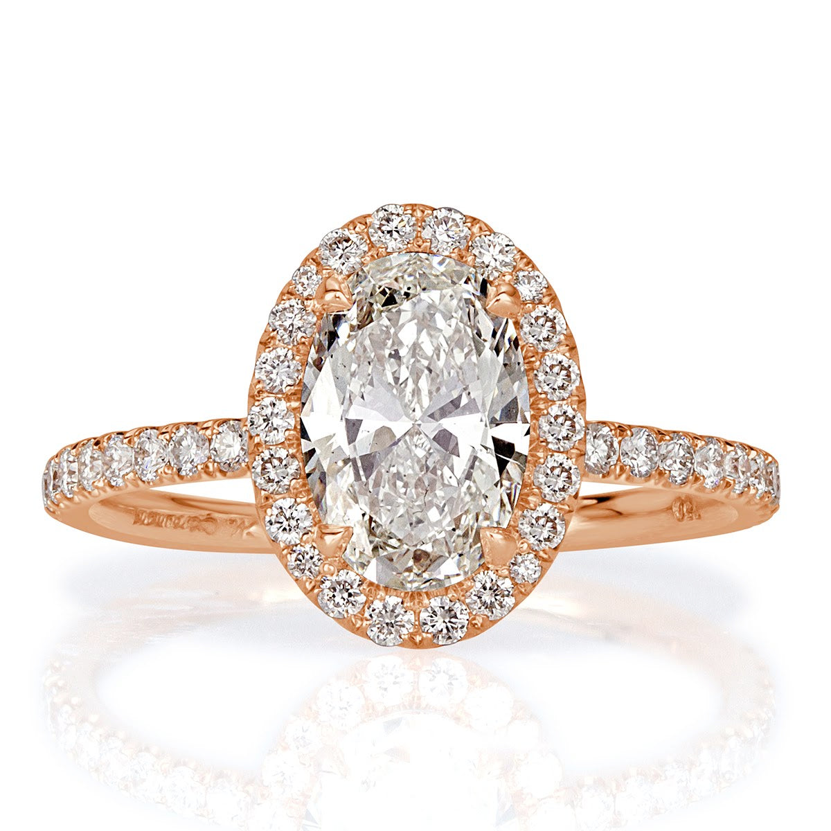 1.95ct Oval Cut Diamond Engagement Ring