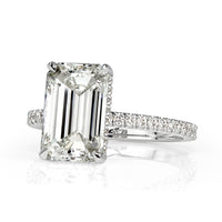 4.41ct Emerald Cut Diamond Engagement Ring