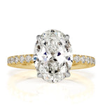 3.58ct Oval Cut Diamond Engagement Ring