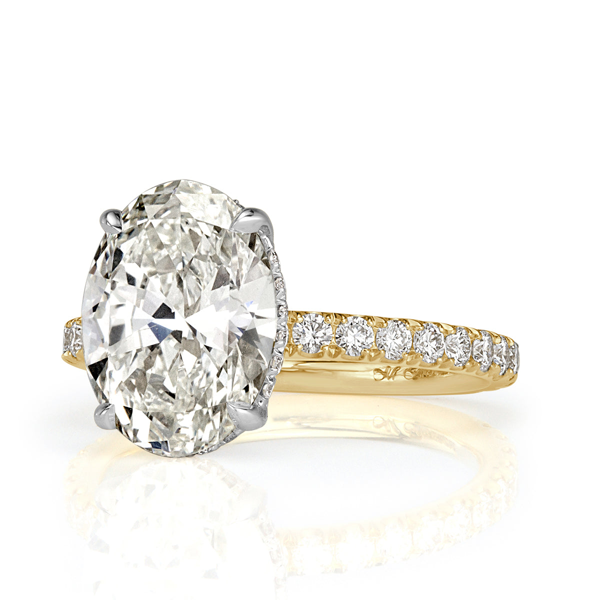 3.58ct Oval Cut Diamond Engagement Ring
