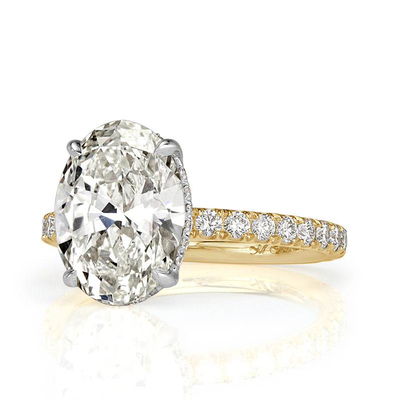 3.58ct Oval Cut Diamond Engagement Ring