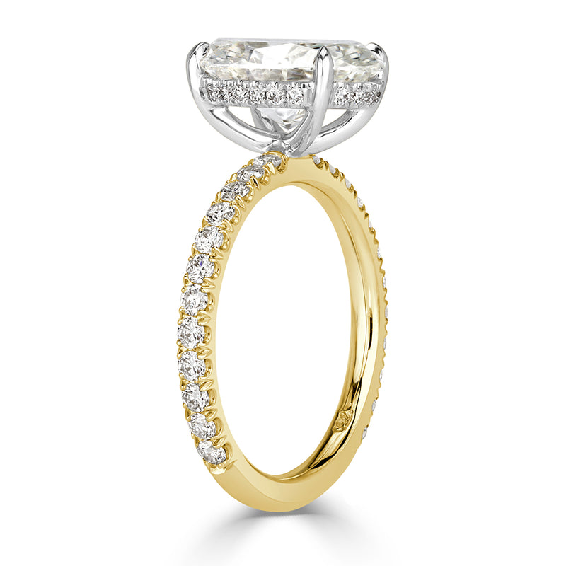 3.58ct Oval Cut Diamond Engagement Ring