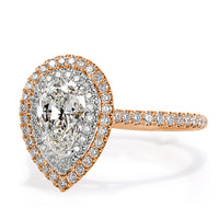 1.48ct Pear Shaped Diamond Engagement Ring