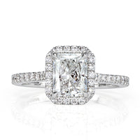 1.90ct Radiant Cut Diamond Engagement Ring