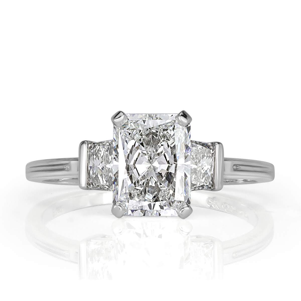 1.85ct Radiant Cut Diamond Engagement Ring