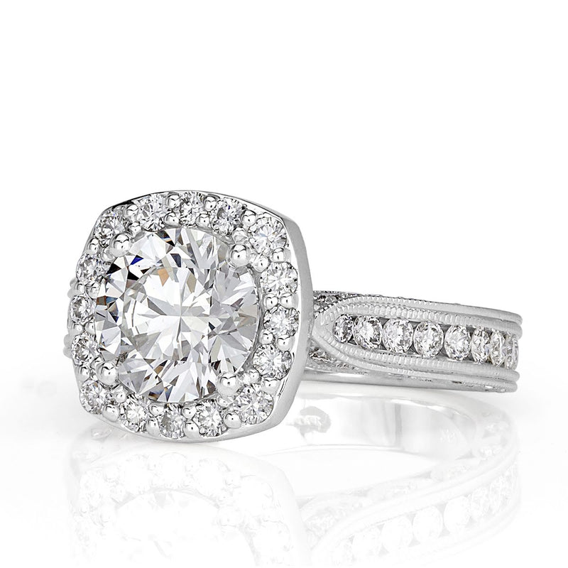 2.37ct Round Brilliant Cut Diamond Engagement Ring