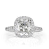 2.37ct Old Mine Cut Diamond Engagement Ring