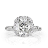 2.37ct Old Mine Cut Diamond Engagement Ring