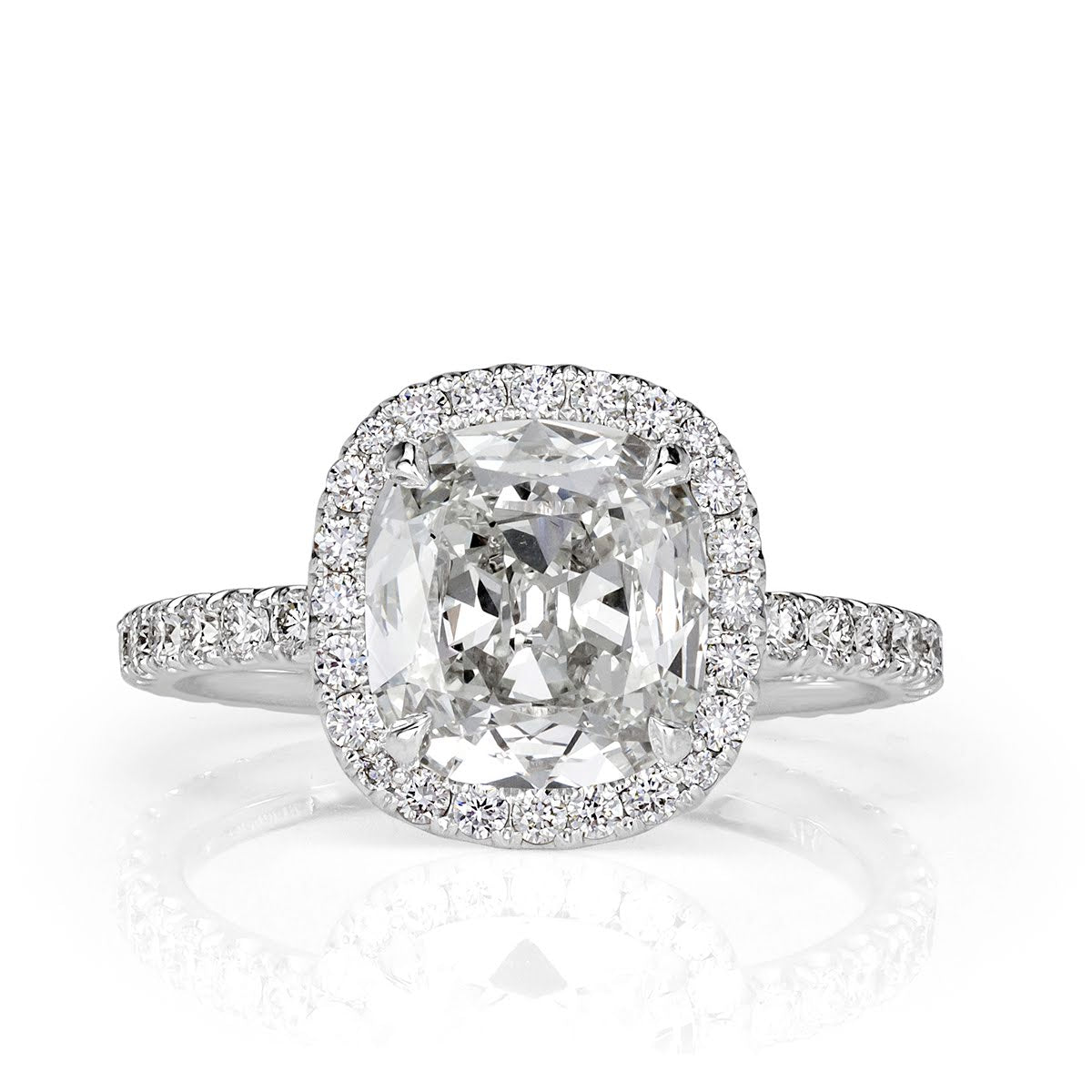 2.37ct Old Mine Cut Diamond Engagement Ring
