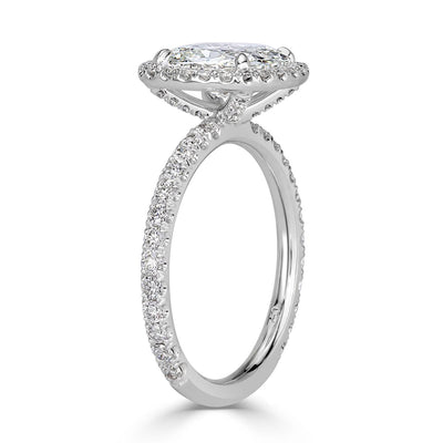 2.37ct Old Mine Cut Diamond Engagement Ring