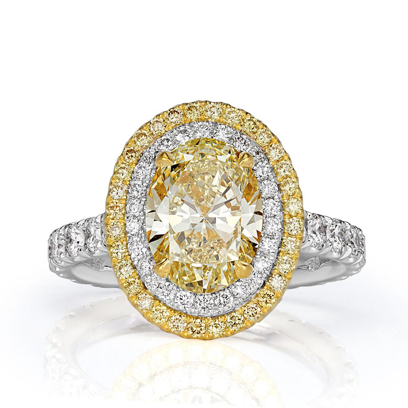 3.63ct Oval Cut Diamond Engagement Ring