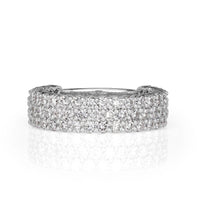 1.85ct Round Brilliant Cut Diamond Wedding Band in 18k White Gold