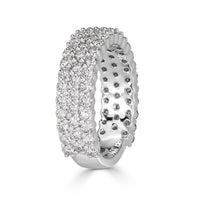 1.85ct Round Brilliant Cut Diamond Wedding Band in 18k White Gold