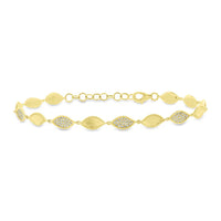 0.35ct Round Cut Diamond Pave Bracelet in 14k Yellow Gold
