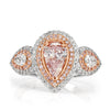 2.55ct Fancy Light Pink Pear Shaped Diamond Engagement Ring