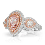 2.55ct Fancy Light Pink Pear Shaped Diamond Engagement Ring
