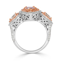 2.55ct Fancy Light Pink Pear Shaped Diamond Engagement Ring