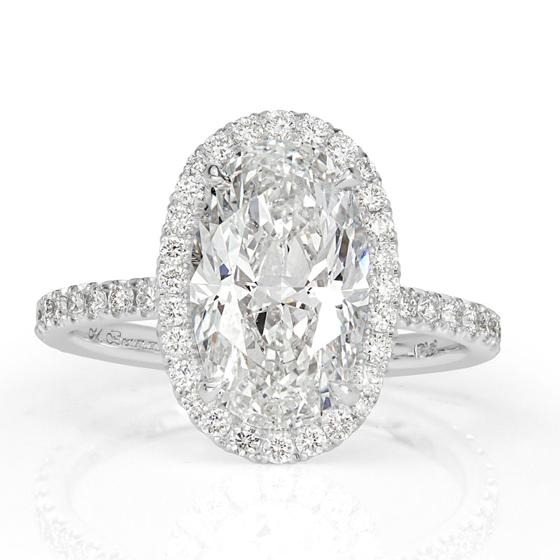 3.72ct Oval Cut Diamond Engagement Ring