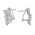 4.00ct Floral Cluster Diamond Earrings