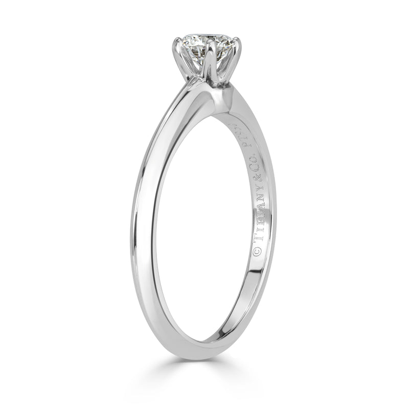 0.32ct Round Brilliant Cut Diamond Tiffany and Co Engagement Ring