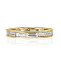 2.05ct Baguette Cut Diamond Eternity Band in 18k Yellow Gold