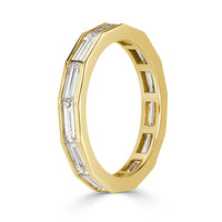 2.05ct Baguette Cut Diamond Eternity Band in 18k Yellow Gold