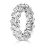 7.64ct Oval Cut Diamond Eternity Band in 18k White Gold