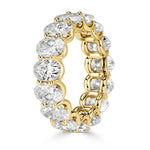 7.64ct Oval Cut Diamond Eternity Band in 18k Yellow Gold