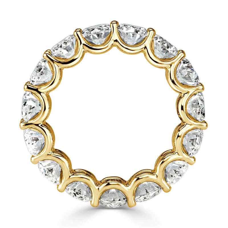 7.64ct Oval Cut Diamond Eternity Band in 18k Yellow Gold