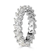 3.65ct Pear Shaped Diamond Eternity Band in 18k White Gold