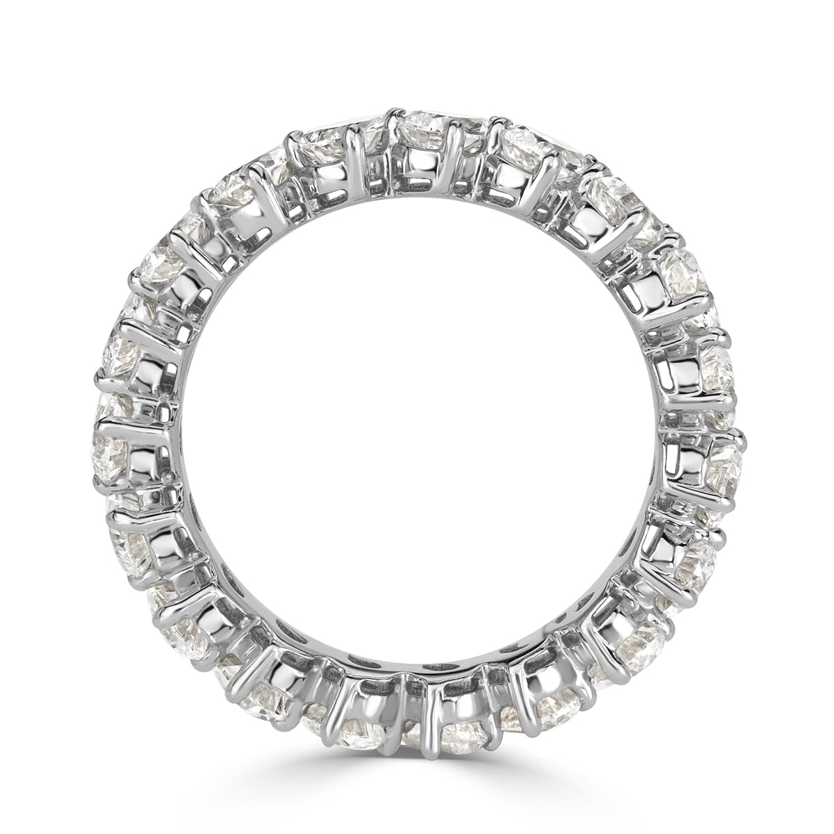 3.65ct Pear Shaped Diamond Eternity Band in 18k White Gold
