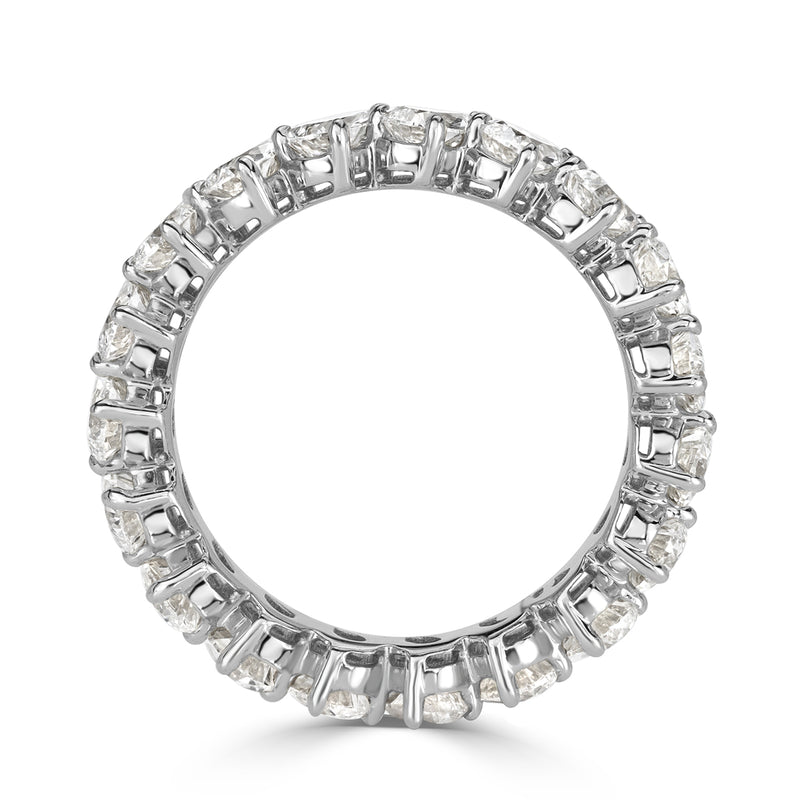 3.65ct Pear Shaped Diamond Eternity Band in 18k White Gold