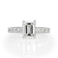 3.57ct Emerald Cut Diamond Engagement Ring
