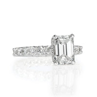 3.57ct Emerald Cut Diamond Engagement Ring
